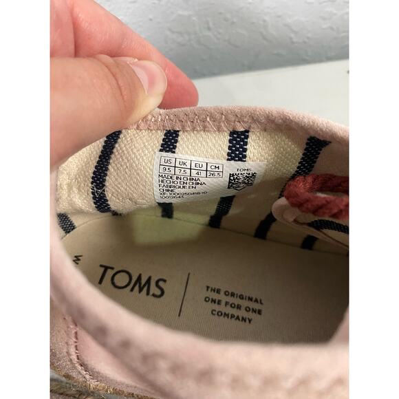 Toms Women's Bota Floral Embroider Blush Suede Booties Shoes Size 9.5 - Picture 5 of 8